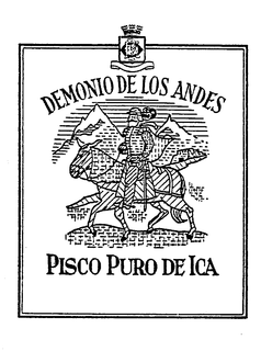 DEMONIO DE LOS ANDES PISCO PURO DE ICA trademark