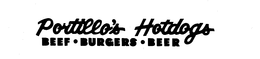 PORTILLO'S HOTDOGS BEEF BURGERS BEER trademark
