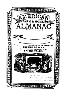 AMERICAN FARM & HOME ALMANAC FOR THE YEAR OF OUR LORD BEING BISSEXTILE, OR LEAP YEAR, AND UNTIL THE FOURTH OF JULY THE YEAR OF THE INDEPENDENCE OF THE UNITED STATES trademark