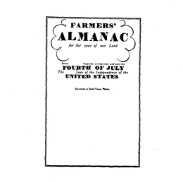 FARMERS' ALMANAC FOR THE YEAR OF OUR LORD BEING BISSEXTILE, OR LEAP YEAR, AND UNTIL THE FOURTH OF JULY THE YEAR OF THE INDEPENDENCE OF THE UNITED STATES SUCCESSORS TO DAVID YOUNG, PHILOM. trademark