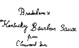BRADSHAW'S KENTUCKY BOURBON SAUCE FROM ELMWOOD INN trademark