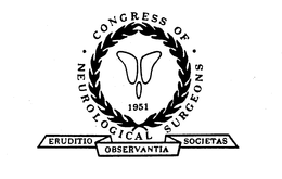 CONGRESS OF NEUROLOGICAL SURGEONS ERUDITIO OBSERVANTIA SOCIETAS 1951 trademark