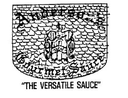 ANDERSON'S GOURMET SAUCE "THE VERSATILE SAUCE" trademark