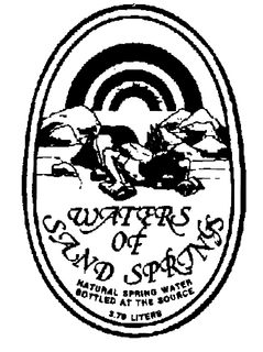 WATERS OF SAND SPRINGS NATURAL SPRING WATER BOTTLED AT THE SOURCE trademark