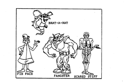 BRAT-A-RAT FIB FACE FANGSTER SCARED STIFF trademark