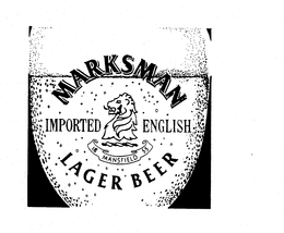 MARKSMAN IMPORTED ENGLISH LAGER BEER MANSFIELD 1855 trademark