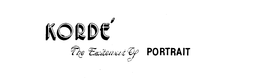 KORDE THE EXCITEMENT OF PORTRAIT trademark
