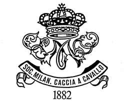 SMCC SOC. MILAN. CACCIA A CAVALLO 1882 trademark