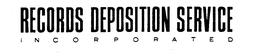 RECORDS DEPOSITION SERVICE INCORPORATED trademark