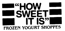 "HOW SWEET IT IS" -FROZEN YOGURT SHOPPES- trademark