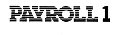PAYROLL 1 trademark