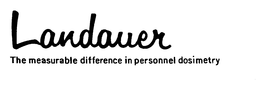LANDAUER THE MEASURABLE DIFFERENCE IN PERSONNEL DOSIMETRY trademark