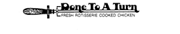 DONE TO A TURN FRESH ROTISSERIE COOKED CHICKEN trademark