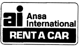 AI ANSA INTERNATIONAL RENT A CAR trademark