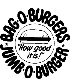 BAG-O-BURGERS-JUMB-O-BURGER "HOW GOOD IT IS]" trademark