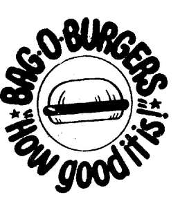 BAG-O-BURGERS "HOW GOOD IT IS!" trademark