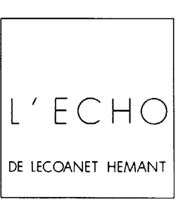 L' ECHO DE LECOANET HEMANT trademark