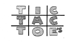 TIC TAC TOE'S trademark