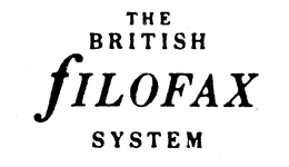 THE BRITISH FILOFAX SYSTEM trademark
