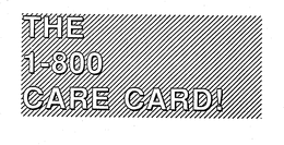 THE 1-800 CARE CARD! trademark