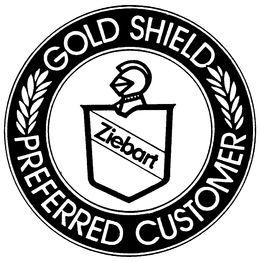 ZIEBART GOLD SHIELD PREFERRED CUSTOMER trademark