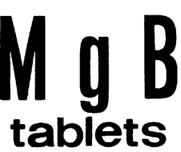MGB TABLETS trademark