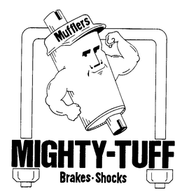 MIGHTY-TUFF MUFFLERS BRAKES SHOCKS trademark