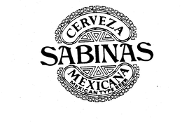 SABINAS CERVEZA MEXICANA MEXICAN TYPE BEER trademark