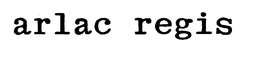ARLAC REGIS trademark