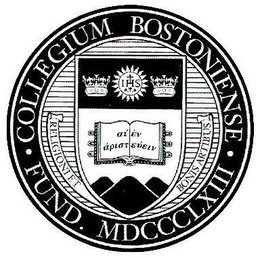 COLLEGIUM BOSTONIENSE FUND. MDCCCLXIII RELIGIONI ET BONIS ARTIBUS trademark