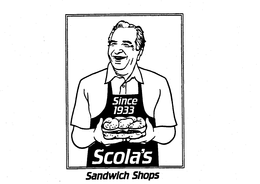 SINCE 1933 SCOLA'S SANDWICH SHOPS trademark