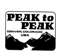 PEAK TO PEAK DENVER, COLORADO USA trademark