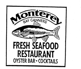 MONTEREY BAY CANNERS FRESH SEAFOOD RESTAURANT OYSTER BAR - COCKTAILS trademark
