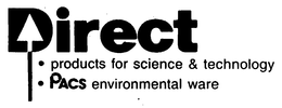 DIRECT PRODUCTS FOR SCIENCE & TECHNOLOGY PACS ENVIRONMENTAL WARE trademark