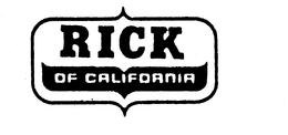 RICK OF CALIFORNIA trademark