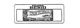 FILIPPO BERIO WINE VINEGAR CARPIT STUDIOSA THYMOS trademark