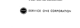 SERVICE ONE CORPORATION trademark