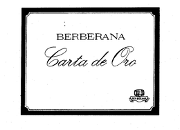 CARTA DE ORO BERBERANA trademark