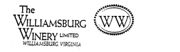 WW THE WILLIAMSBURG WINERY LIMITED WILLIAMSBURG, VIRGINIA trademark