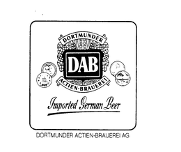 DAB DORTMUNDER ACTIEN-BRAUEREI IMPORTEDGERMAN BEER DORTMUNDER ACTIEN-BRAUEREI AG trademark