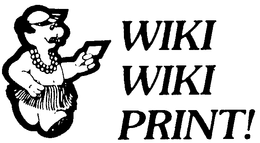 WIKI WIKI PRINT! "ON TIME OR FREE PRINTSHOPS" trademark