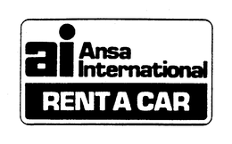 AI ANSA INTERNATIONAL RENT A CAR trademark