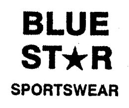 BLUE ST R SPORTSWEAR trademark