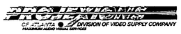 PROJEXIONS OF ATLANTA DIVISION OF VIDEO SUPPLY COMPANY MAXIMUM AUDIO VISUAL SERVICES trademark