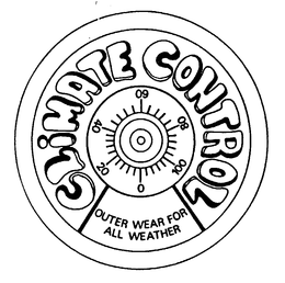 CLIMATE CONTROL OUTER WEAR FOR ALL WEATHER trademark