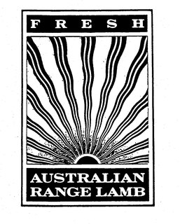 FRESH AUSTRALIAN RANGE LAMB trademark