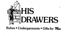 HIS DRAWERS ROBES - UNDERGARMENTS - GIFTS FOR MEN trademark