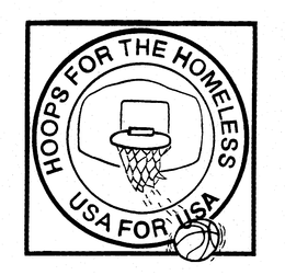 HOOPS FOR THE HOMELESS USA FOR USA trademark