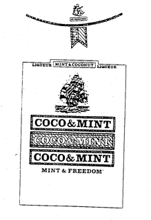 LIQUEUR MINT & COCONUT LIQUEUR COCO & MINT COCO & MINT COCO & MINT & FREEDOM trademark
