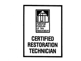 CERTIFIED RESTORATION TECHNICIAN NATIONAL INSTITUTE OF FIRE RESTORATION NIFR trademark